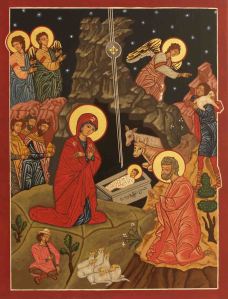 Byzantine/Romanian Icon of the Nativity